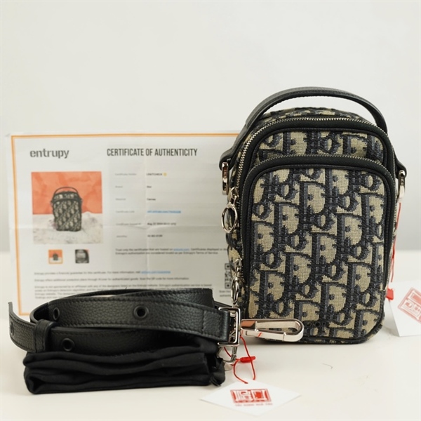 Túi Dior đeo chéo xám sz10 KG+