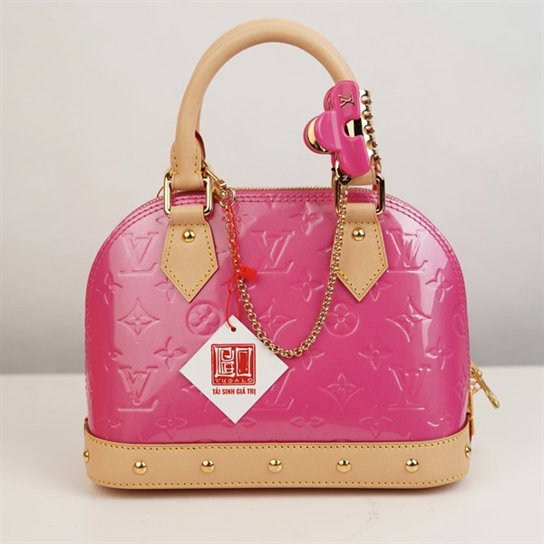 Túi LV Alma hồng kèm kẹp tóc sz23 +