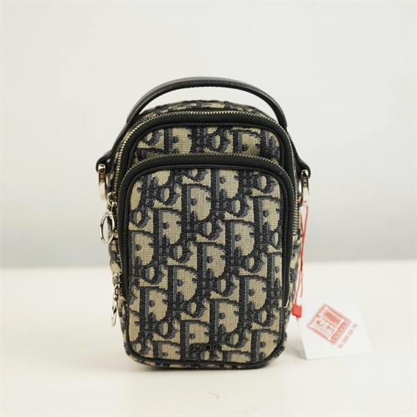 Túi Dior đeo chéo xám sz10 KG+