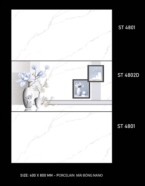 ST4802D - 400*800 porcelan Điểm họa tiết 4v/t