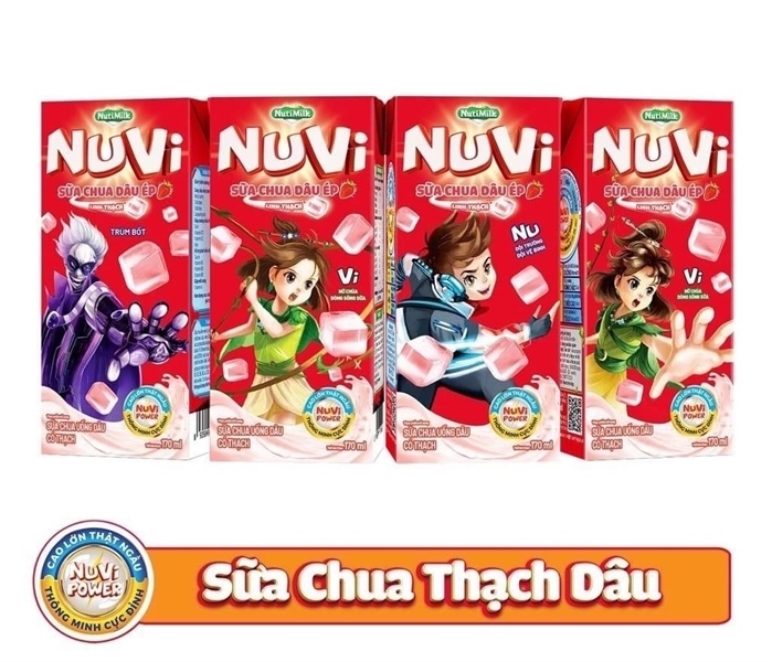 Sữa Nuvi thạch dâu 100ml