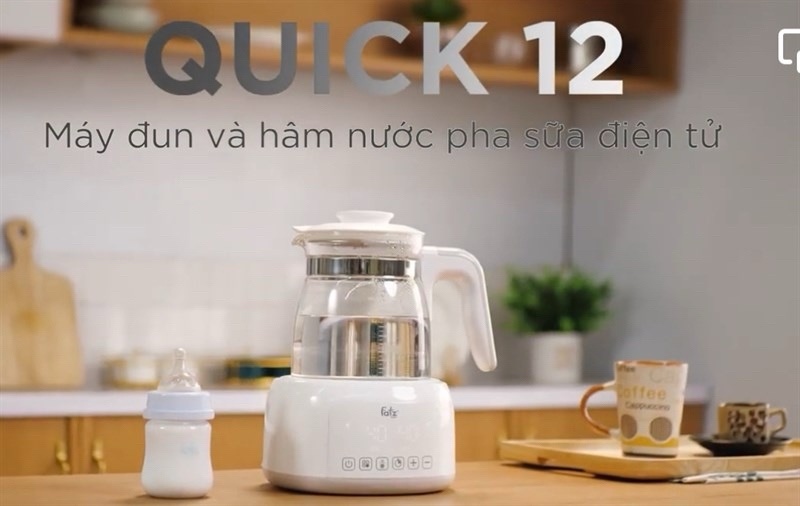 Máy đun nước pha sữa quick 12 kèm giỏ