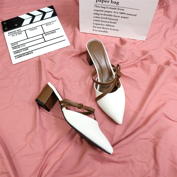 Guốc Sục Phối Màu Quai Nơ Thắt