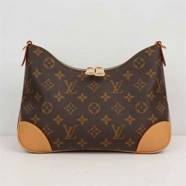 Túi LV Boulogne hoa nâu viền nâu 2strap sz24 (A-T) KG+