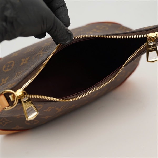 Túi LV Boulogne hoa nâu viền vàng 2strap sz24 (A-T) KG+