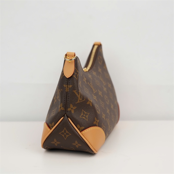 Túi LV Boulogne hoa nâu viền vàng 2strap sz24 (A-T) KG+