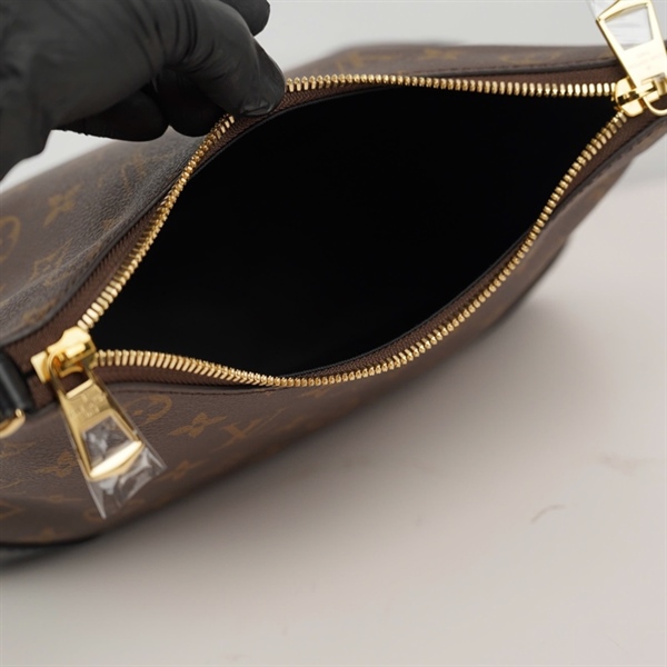 Túi LV Boulogne hoa nâu viền đen 2strap sz24 (A-T) KG+