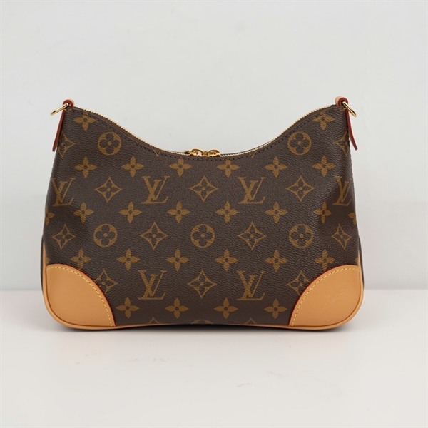 Túi LV Boulogne hoa nâu viền vàng 2strap sz24 (A-T) KG+