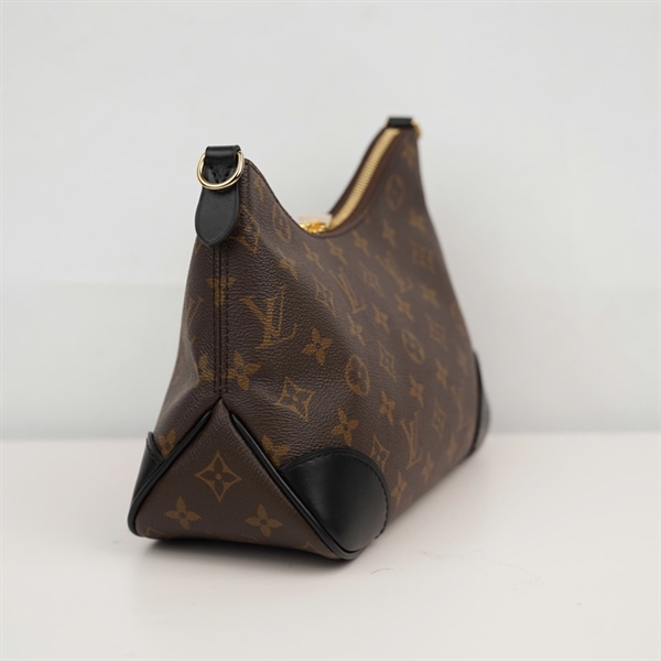 Túi LV Boulogne hoa nâu viền đen 2strap sz24 (A-T) KG+