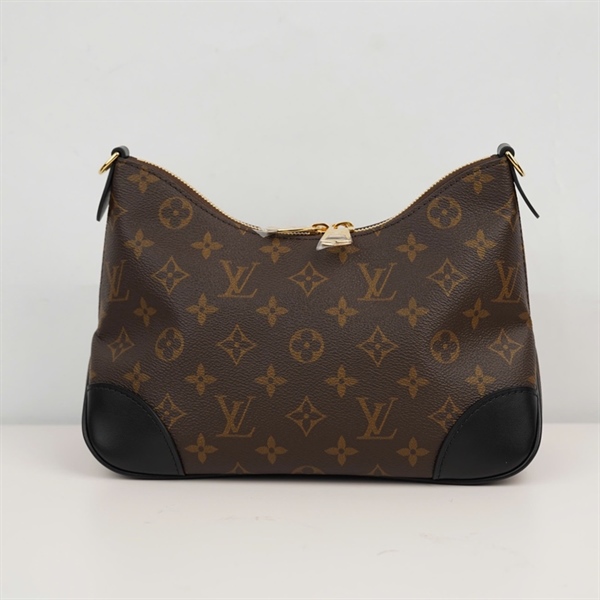 Túi LV Boulogne hoa nâu viền đen 2strap sz24 (A-T) KG+