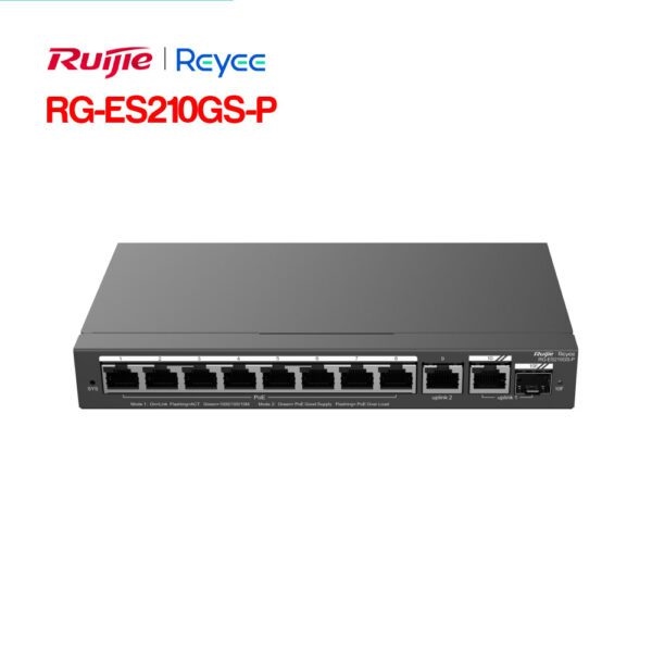 Thiết bị chuyển mạch PoE Switch 10 Cổng RUIJIE RG-ES210GS-P