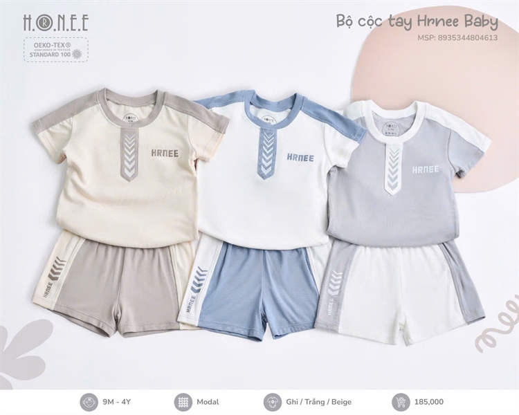 Hrnee bộ cộc tay Hrnee Baby