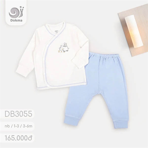 DB3055 - NB/6M Bộ cài lệch dài viền