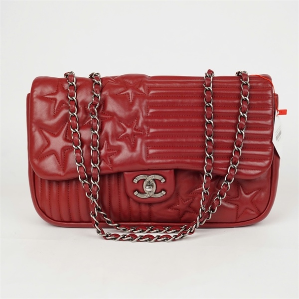 Túi Chanel đỏ họa tiết ngôi sao (20038544) sz28 KG+