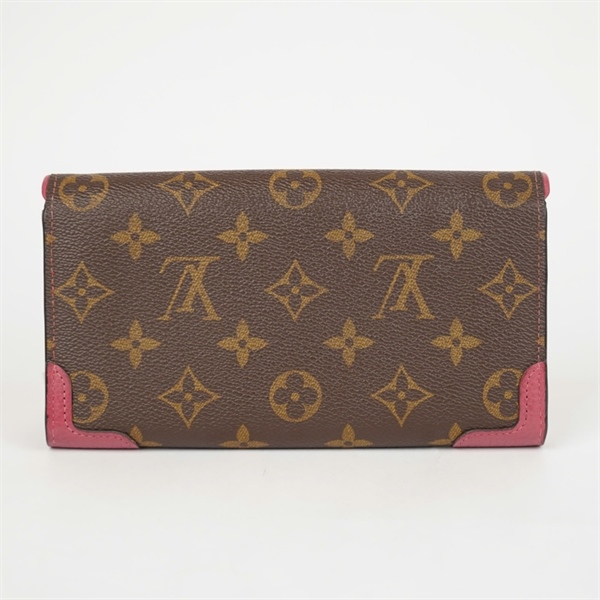 Ví LV hoa nâu góc hồng (LT) KG+