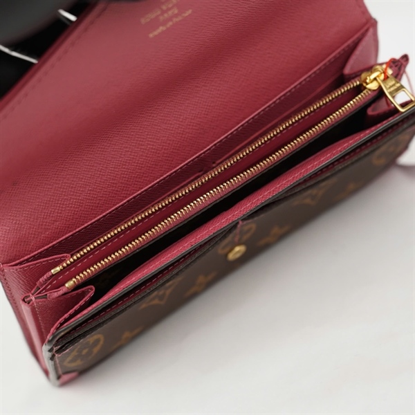 Ví LV hoa nâu góc hồng (LT) KG+