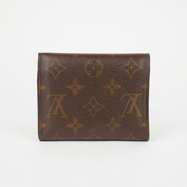 Ví LV hoa nâu gập 3 nút nâu (LT) KG+