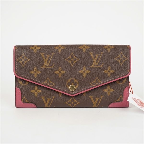 Ví LV hoa nâu góc hồng (LT) KG+