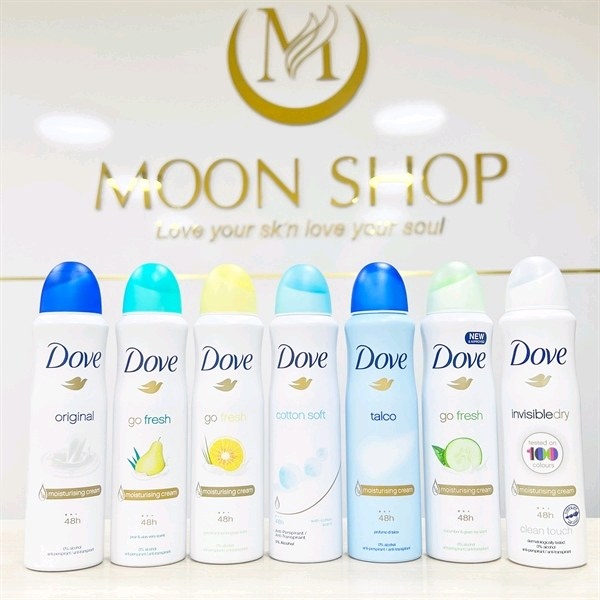 Xịt khử mùi Dove original 150ml