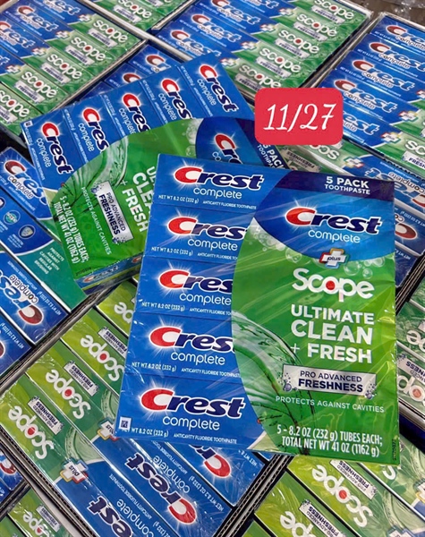 Kem Đánh Răng Crest Complete Whitening Plus Scope Advanced Active Foam 232G ) 9/28