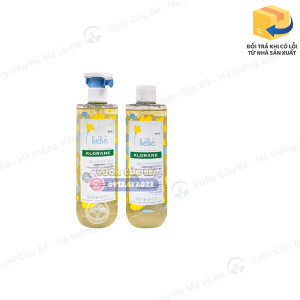 Sữa tắm, gội (2in1) cho trẻ em Klorane - Pháp - chai 500ml