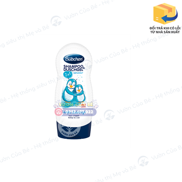 Sữa tắm, gội (2in1) cho trẻ em Bubchen (Chim cánh cụt) – Đức – chai 230ml