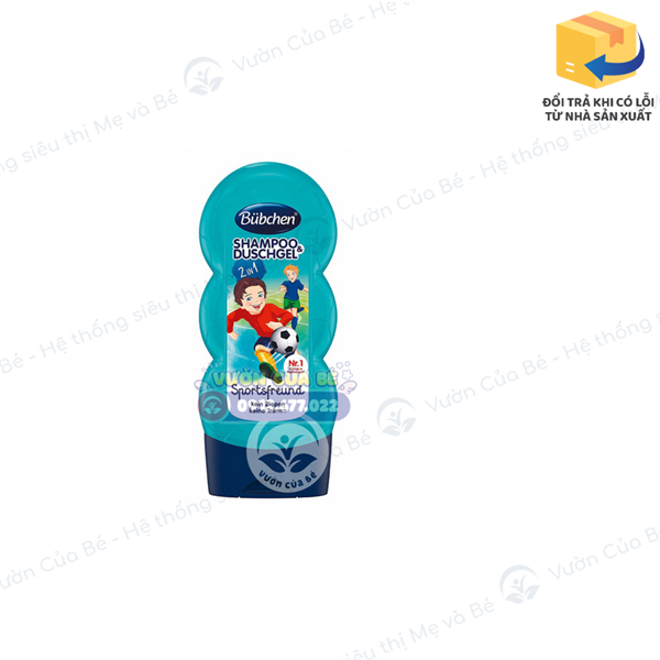 Sữa tắm, gội (2in1) cho trẻ em Bubchen (người bạn thể thao) – Đức – chai 230ml