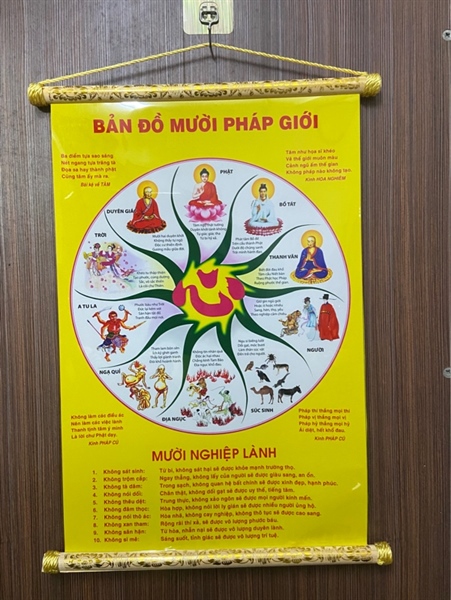 Liễng treo Bản Đồ Pháp Giới (40x60 - film)