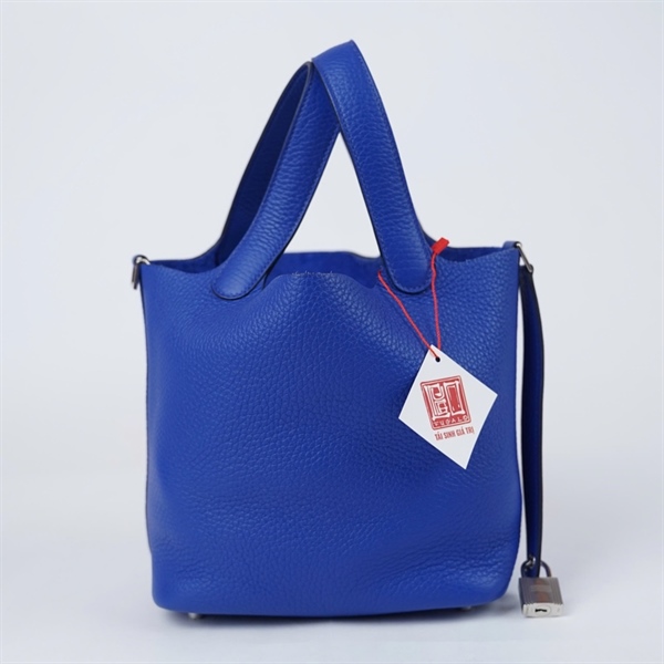 Túi Hermes Picotin xanh kèm ổ khóa stamp U sz18 KG+