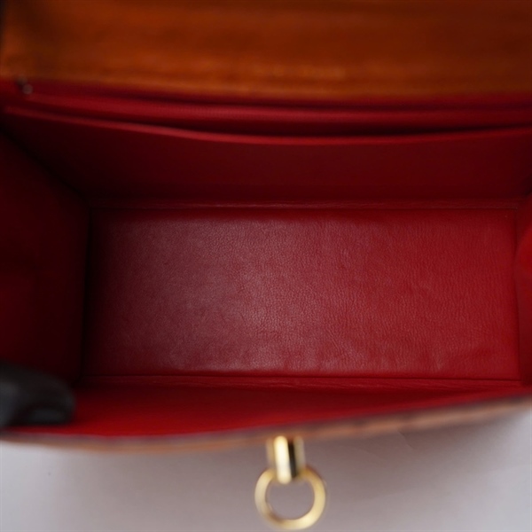 Túi Celine Handle nâu da đà điểu kèm ví sz28 KG+