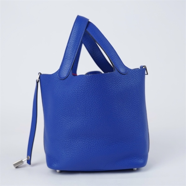 Túi Hermes Picotin xanh kèm ổ khóa stamp U sz18 KG+