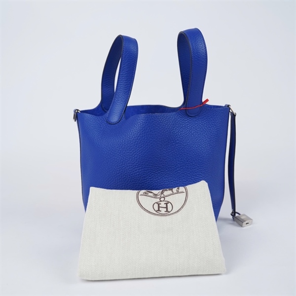 Túi Hermes Picotin xanh kèm ổ khóa stamp U sz18 KG+