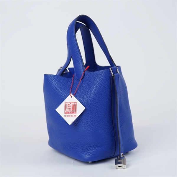 Túi Hermes Picotin xanh kèm ổ khóa stamp U sz18 KG+
