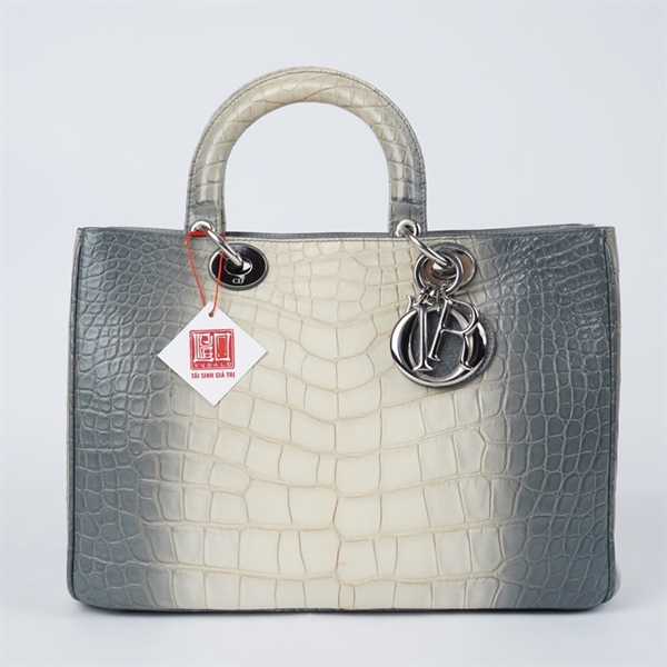 Túi Dior Handle xám kèm ví+ lót form (09-MA-0194) sz32 KG+