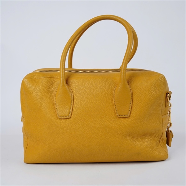 Túi Prada Handle vàng kèm ổ+ 2 chìa sz34 KG+