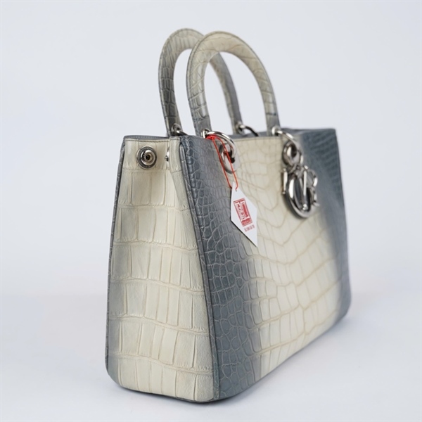 Túi Dior Handle xám kèm ví+ lót form (09-MA-0194) sz32 KG+