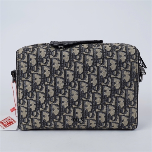 Túi Dior đeo chéo xám kèm lót form (16-BO-0242) sz22 KG+