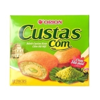Bánh Custas Orion vị Cốm Sen 282,6g/12 gói