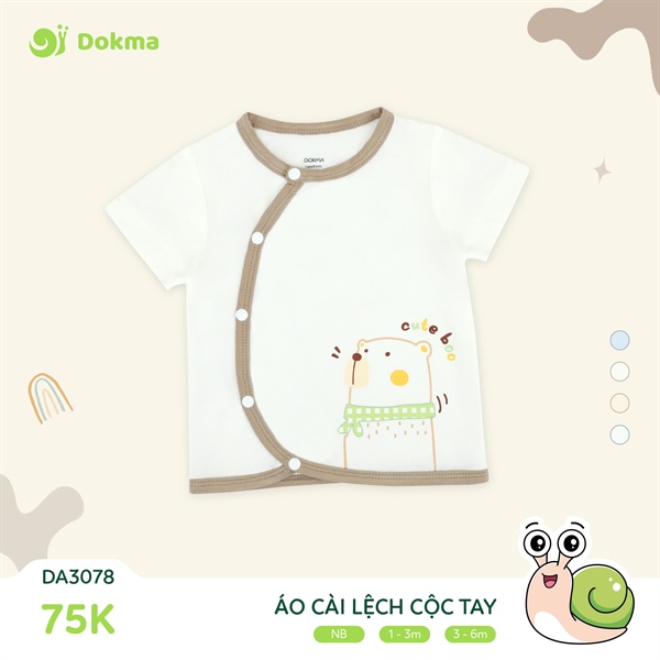 DA3078 - NB/3M Áo cài lệch cộc HT