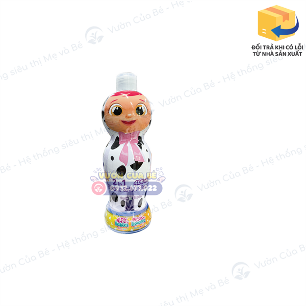 Sữa tắm, gội (2in1) cho trẻ em Air-Val - phiên bản Masha -Tây Ban Nha - chai 400ml - Từ 3y