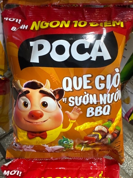 BÁNH POCA QUE GIÒN SƯỜN NƯỚNG BBQ 30G