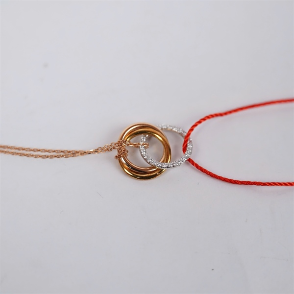 Vòng tay Cartier vàng 3 mặt tròn (PTW226) KG+