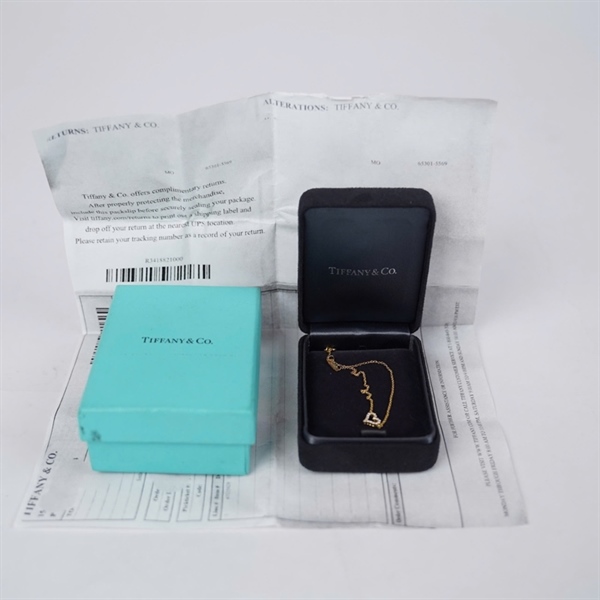 Vòng tay Tiffany&Co vàng mặt trái tim KG+