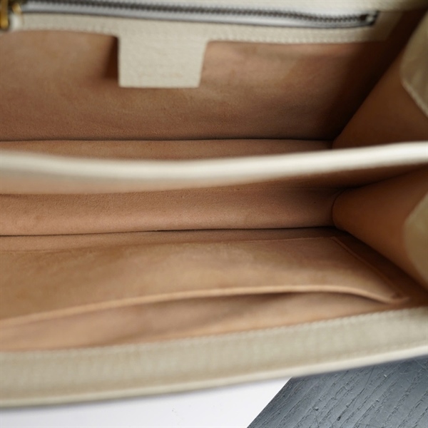 Túi GG Handle xám viền trắng (651055-493075) sz24 (HT)+