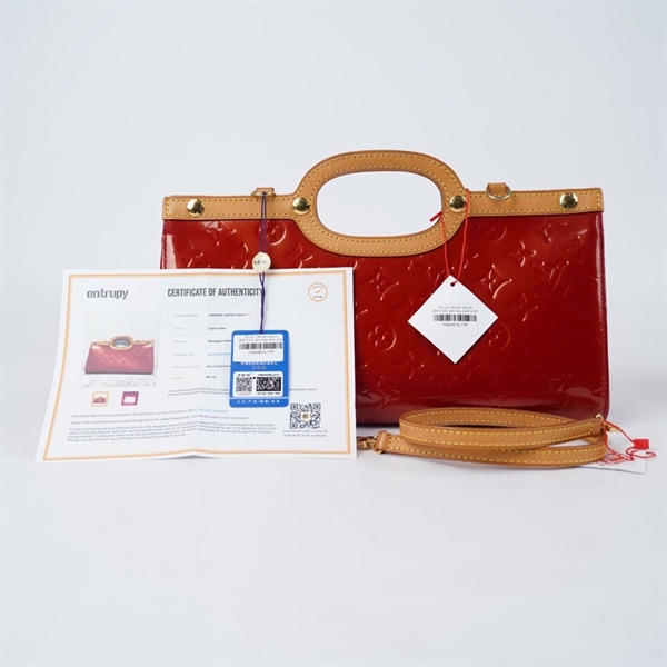 Túi LV Handle hoa đỏ (SR1131) kèm tag xanh sz32 (A-T)