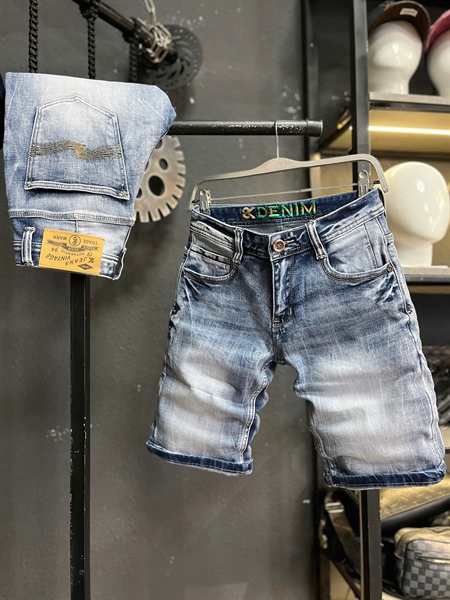 Sort Jean 3K DENIM S3 xanh bạc was retro túi thêu