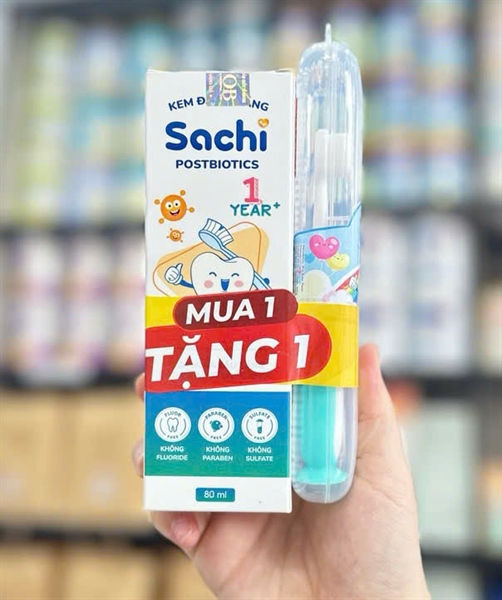 Kem đánh răng Sachi dạng bọt 1+ 80ml KM