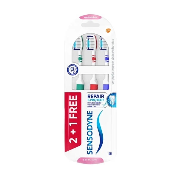 Bộ Bàn chải đánh răng Sensodyne Repair & Protect Extra soft (Mua 2 tặng 1) - Thái Lan