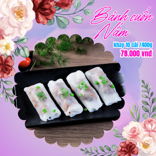 Bánh Cuốn Nhân Nấm Chay 400g
