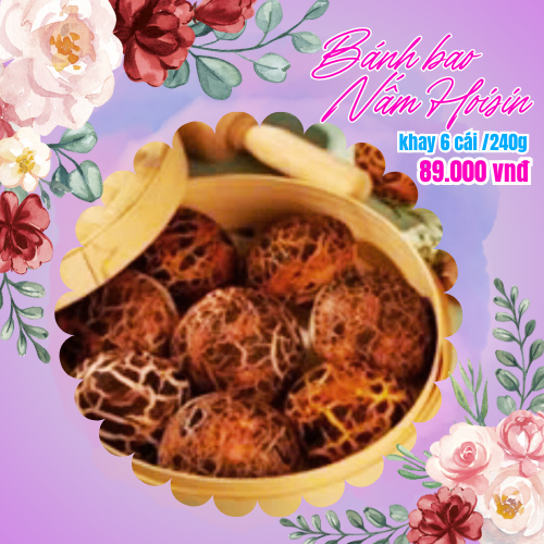 Bánh Bao Hình Nấm Chay 240g/6 cái